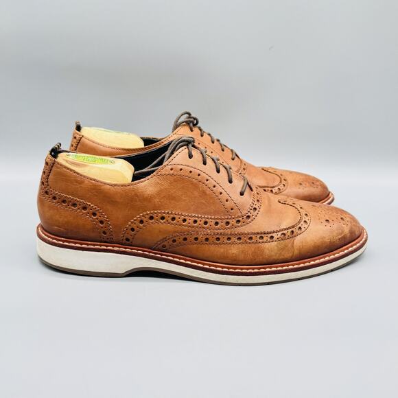 Cole Haan Shoes Mens 9.5 Brown Leather Grand 360 Wingtip Oxford Dress Brogue main image 6